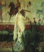 Sir Lawrence Alma-Tadema,OM.RA,RWS A Greek Woman Sir Lawrence Alma-Tadema France oil painting artist